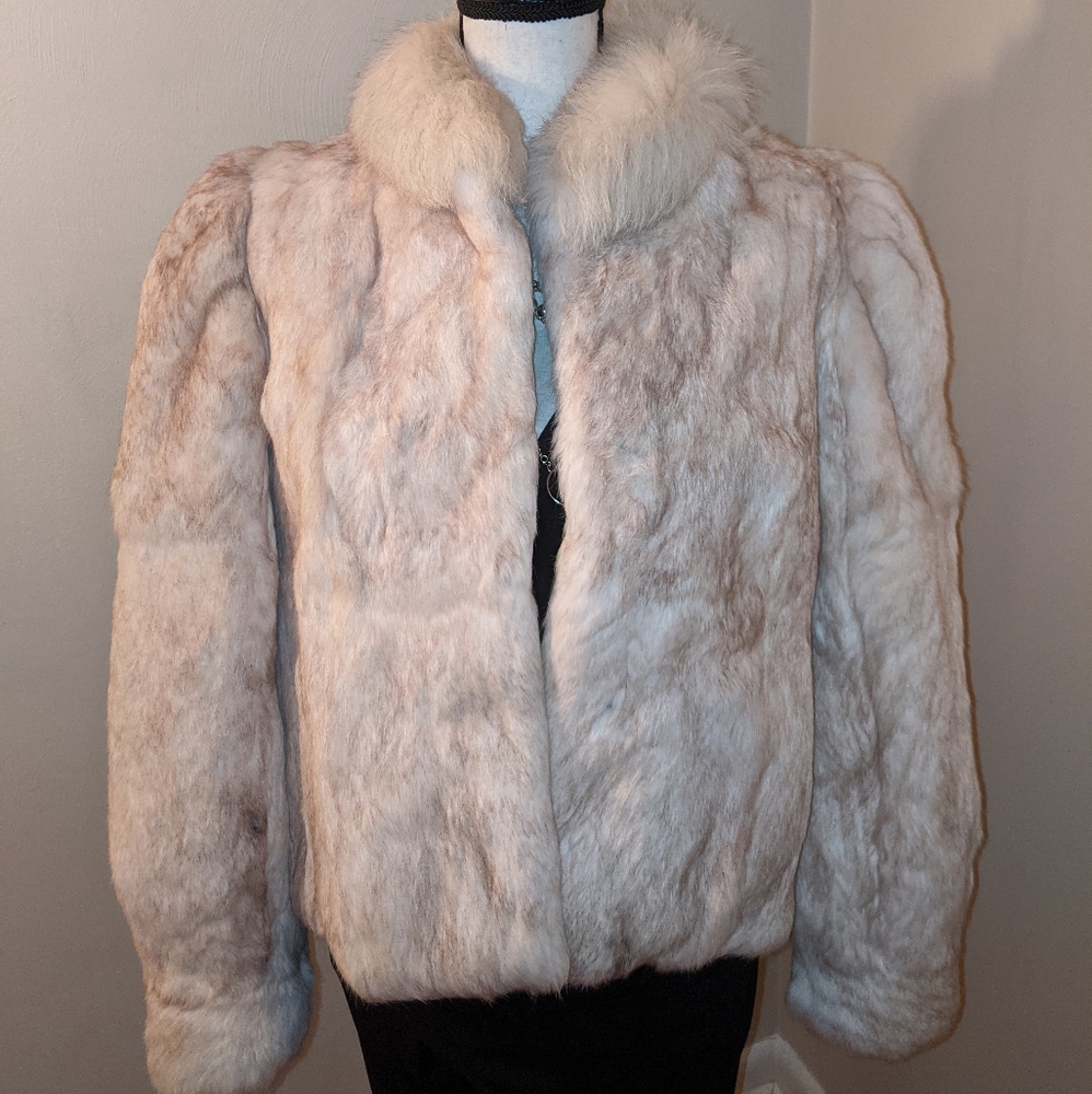 100% rabbit jacket